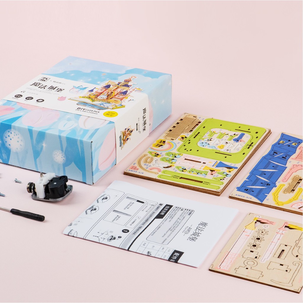 [BẢN QUỐC TẾ TIẾNG ANH] Mô hình Hộp nhạc Magic Castle AM59 Robotime Music Box