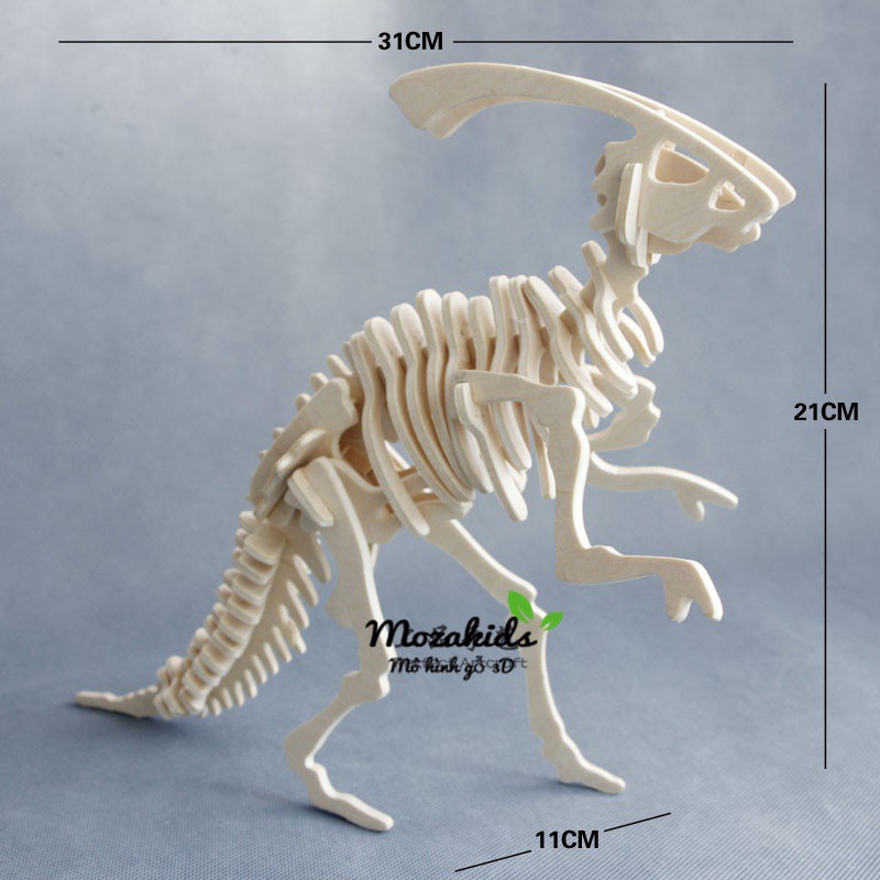 Đồ chơi lắp ráp Mô hình khủng long Parasaurolophus