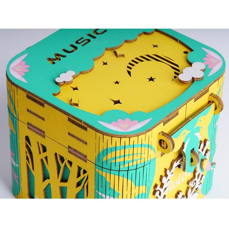 [BẢN XUẤT KHẨU TIẾNG ANH] Mô hình Hộp nhạc Con mèo Vui Vẻ - Fishing Kitty Music Box Robotime