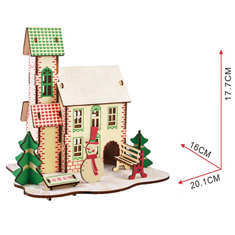 Đồ chơi lắp ráp gỗ 3D Bộ Nhà gỗ 4 mùa Xuân Hạ Thu Đông