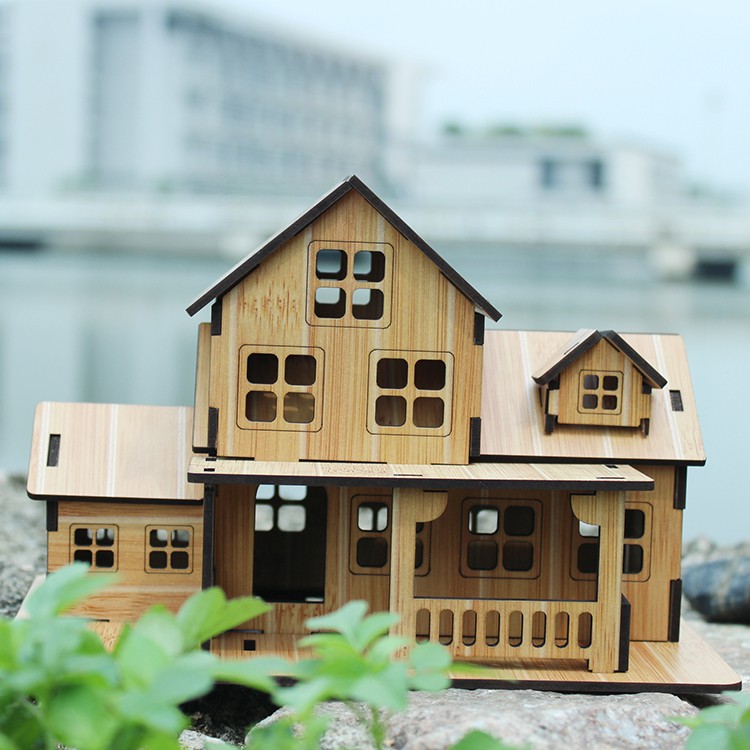 Đồ chơi lắp ráp gỗ 3D Mô hình Nhà Warm House