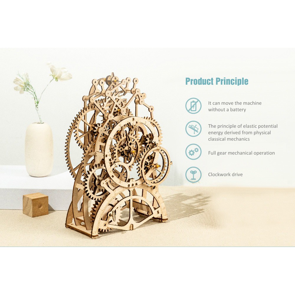 [BẢN XUẤT KHẨU TIẾNG ANH] Mô hình Cơ động học Đồng hồ Quả lắc Pendulum Clock LK501 Robotime
