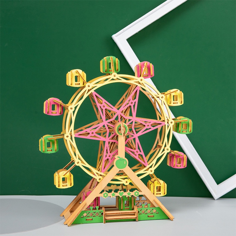 Đồ chơi lắp ráp gỗ 3D Mô hình Lucky Ferris Wheel