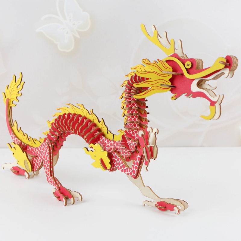 Đồ chơi lắp ráp gỗ 3D Mô hình Con Rồng Laser ZY-087