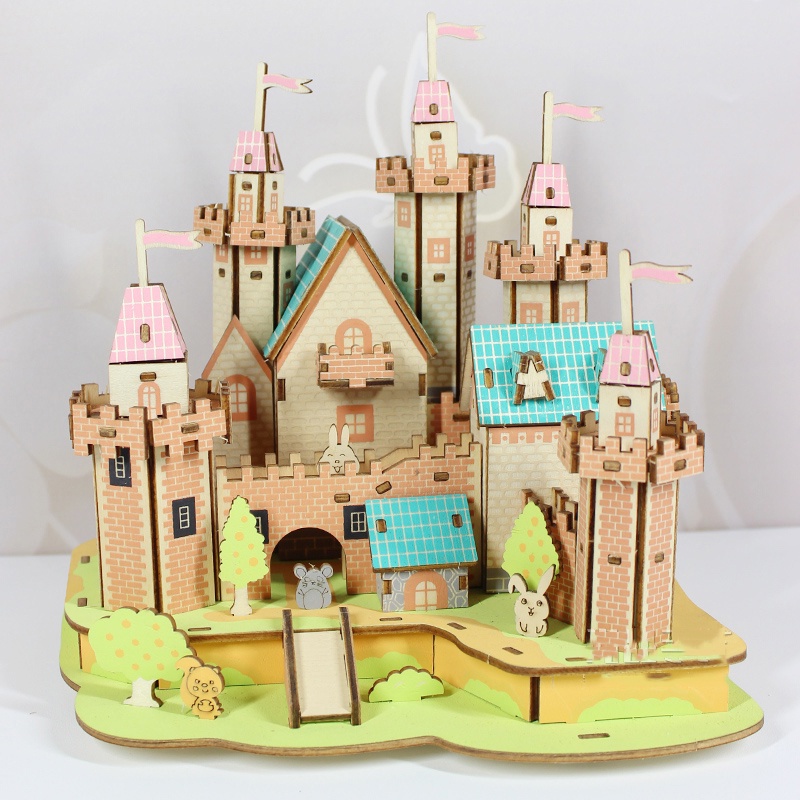 Đồ chơi lắp ghép gỗ 3D Mô hình Paradise Castle HD08