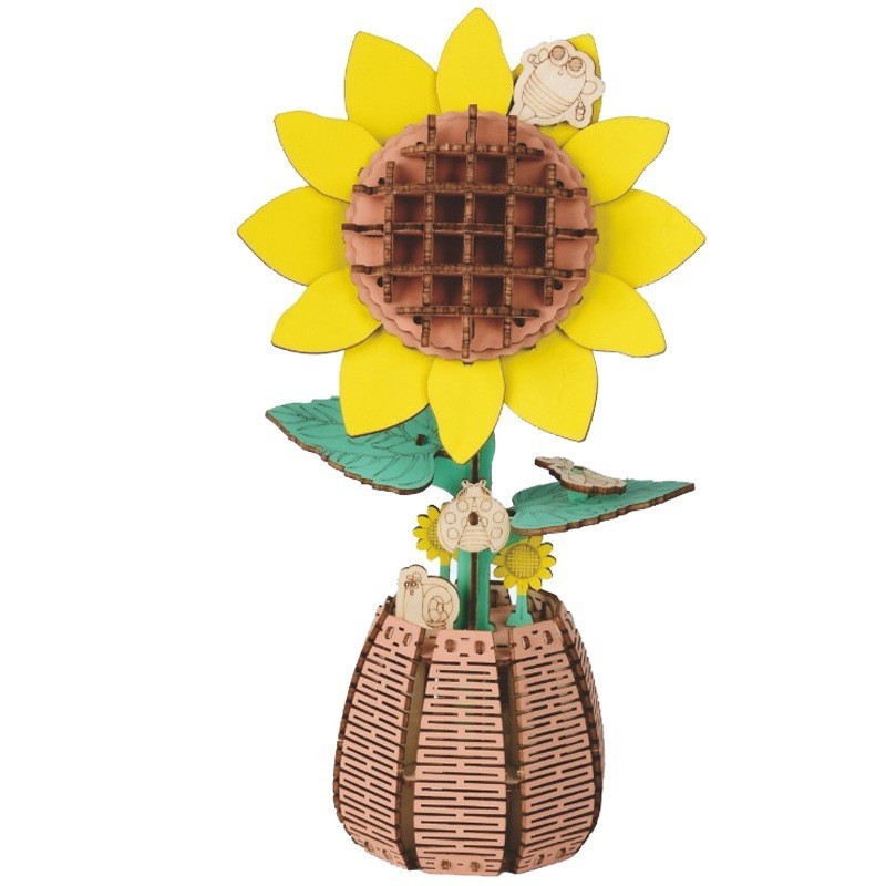 Đồ chơi lắp ghép gỗ 3D Mô hình Hoa Trang trí Decorative Flowers Laser