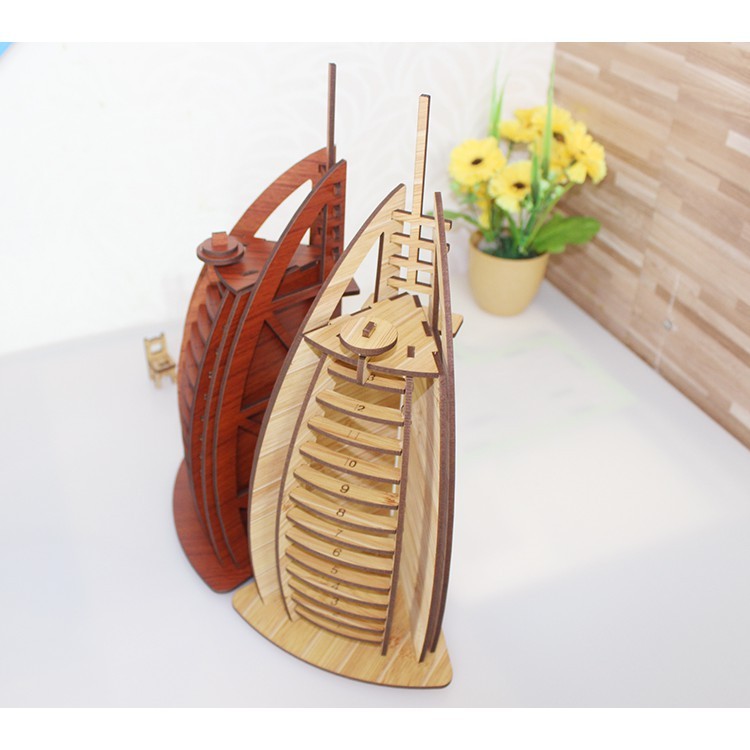 Đồ chơi lắp ráp gỗ 3D Mô hình Khách sạn Dubai