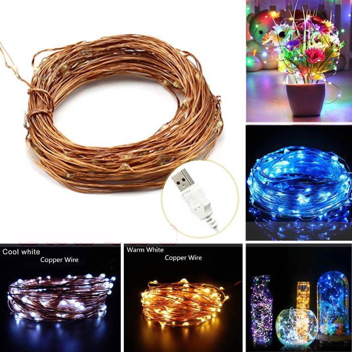 Đèn LED trang trí dây đồng nguồn USB dài 3-10 mét