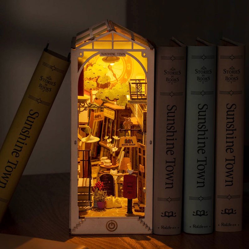 [BẢN QUỐC TẾ TIẾNG ANH] Mô hình nhà DIY Doll House Stories in Books TGB01 - TGB06 Book Nook Robotime Floral Corner