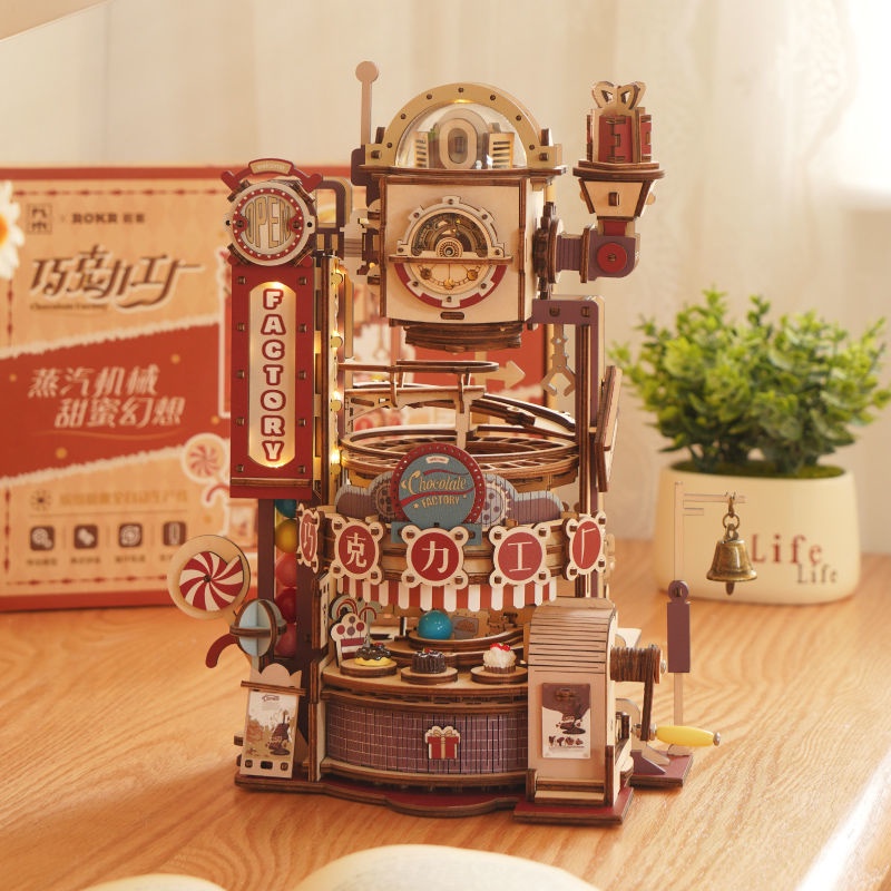 [BẢN QUỐC TẾ TIẾNG ANH] Mô hình Cơ động học Nhà máy Sô Cô La Chocolate Factory LGA02 Robotime