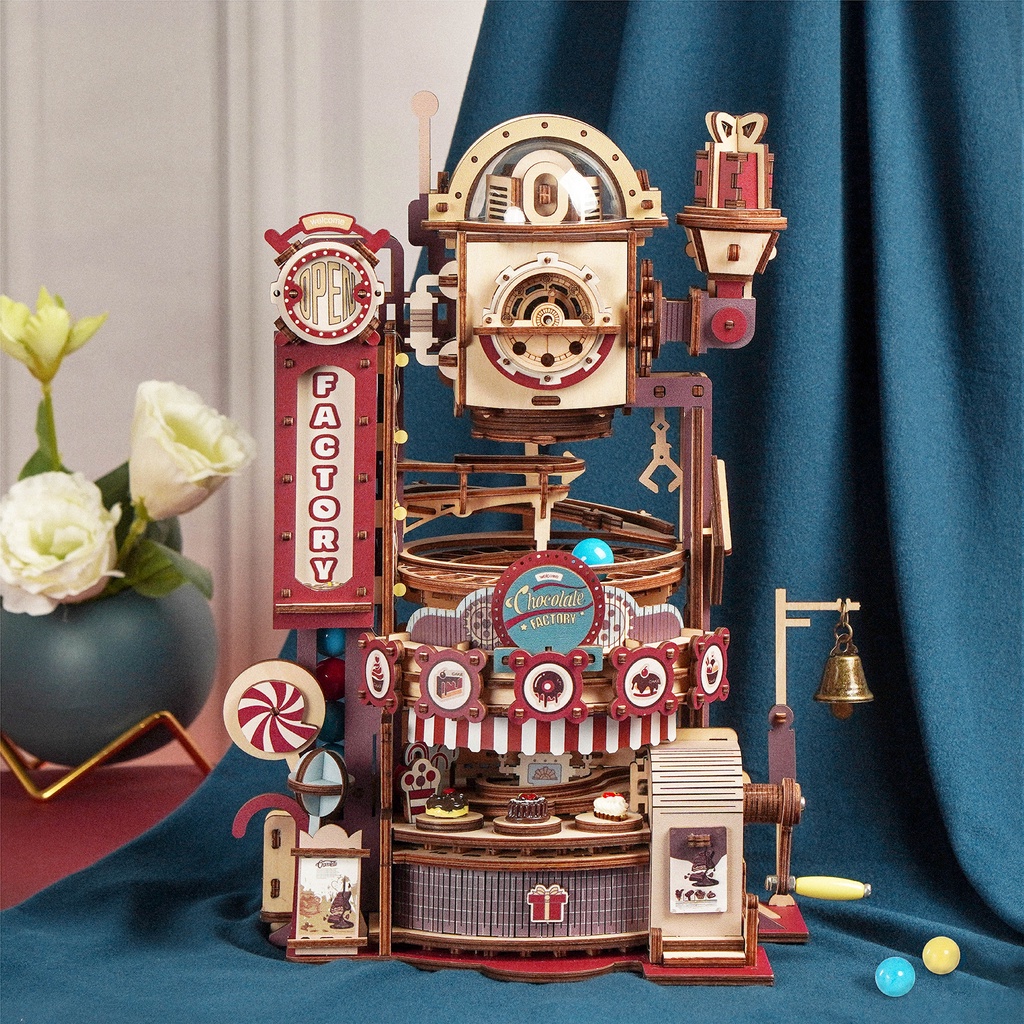[BẢN QUỐC TẾ TIẾNG ANH] Mô hình Cơ động học Nhà máy Sô Cô La Chocolate Factory LGA02 Robotime