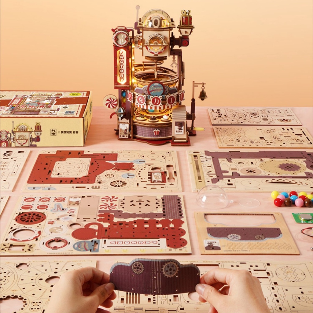 [BẢN QUỐC TẾ TIẾNG ANH] Mô hình Cơ động học Nhà máy Sô Cô La Chocolate Factory LGA02 Robotime
