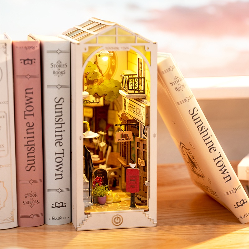 [BẢN QUỐC TẾ TIẾNG ANH] Mô hình nhà DIY Doll House Stories in Books TGB01 - TGB06 Book Nook Robotime Floral Corner