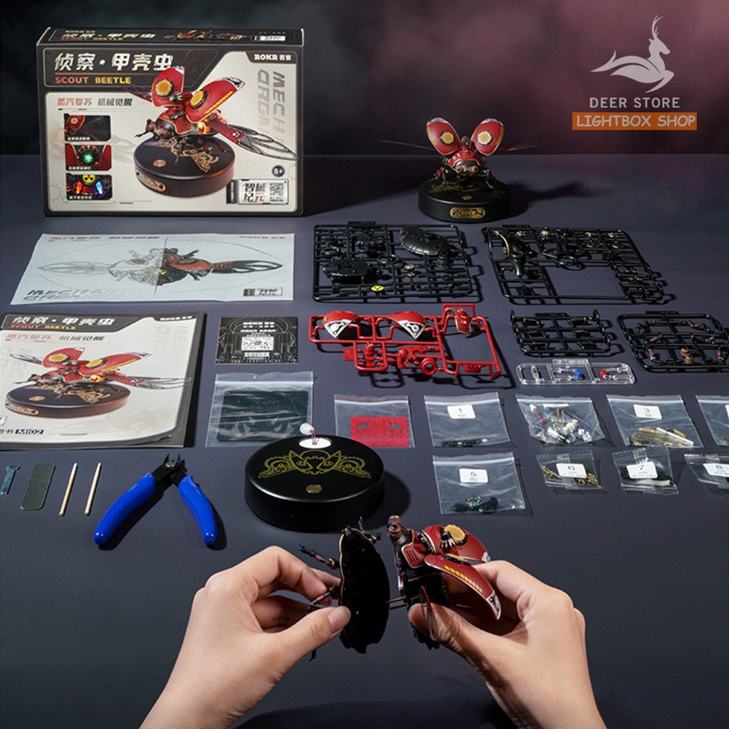 [BẢN QUỐC TẾ TIẾNG ANH] Mô hình Sinh vật Cơ động học Bọ Trinh Thám Scout & Storm Beetle Robotime
