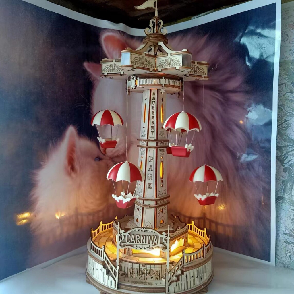 [BẢN QUỐC TẾ TIẾNG ANH] Mô hình Cơ động học Tháp Dù Parachute Tower EA01 Robotime
