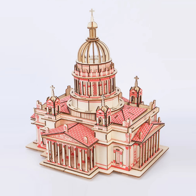 Đồ chơi lắp ráp gỗ 3D Mô hình Nhà thờ Christian Cathedral Laser