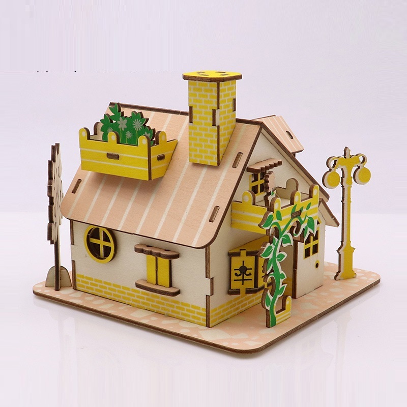 Đồ chơi lắp ghép gỗ 3D Mô hình Nhà gỗ Building Series Laser Khu Vườn Bí Mật