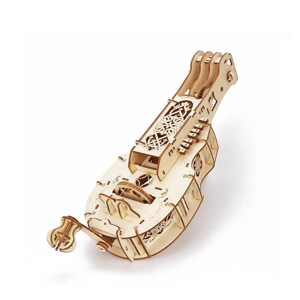 Đồ chơi lắp ghép gỗ 3D Mô hình Chuyển động Đàn Hurdy Gurdy