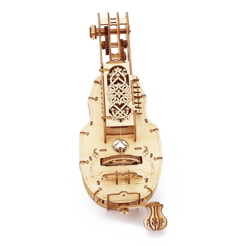 Đồ chơi lắp ghép gỗ 3D Mô hình Chuyển động Đàn Hurdy Gurdy
