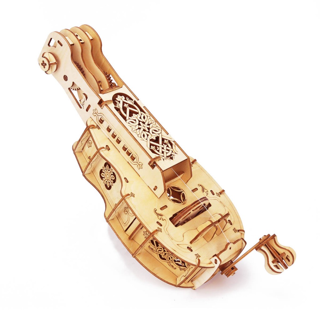 Đồ chơi lắp ghép gỗ 3D Mô hình Chuyển động Đàn Hurdy Gurdy