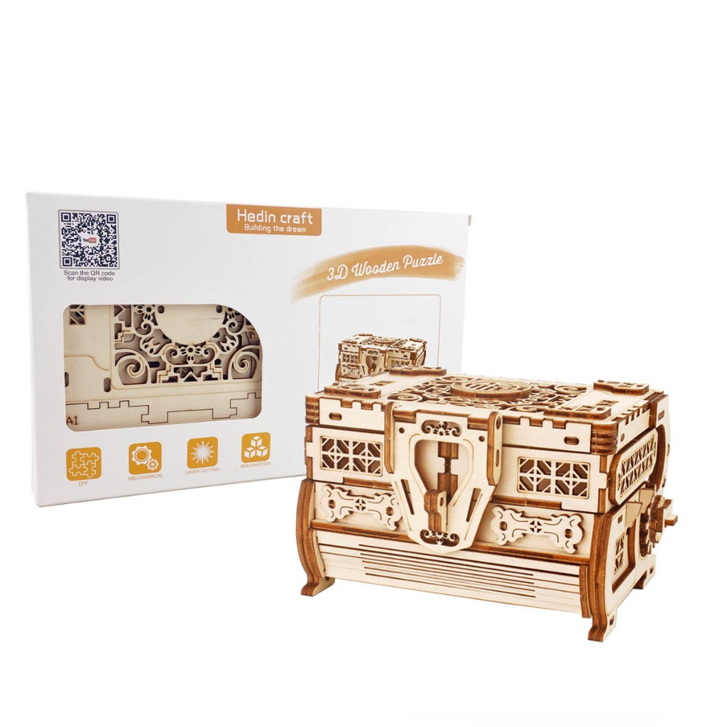 Đồ chơi lắp ghép gỗ 3D Mô hình Hộp gỗ Antique Box