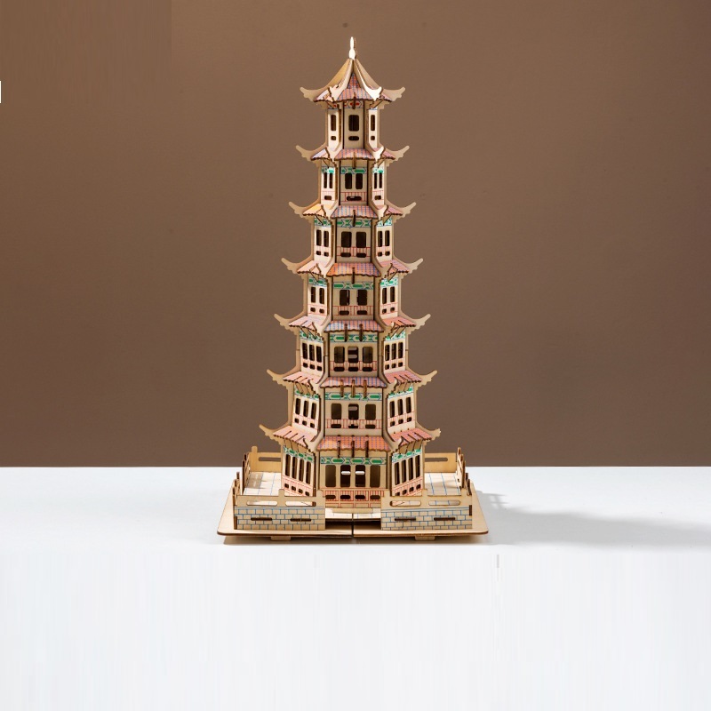 Đồ chơi lắp ráp gỗ 3D Mô hình Chùa Pagoda HG-F026