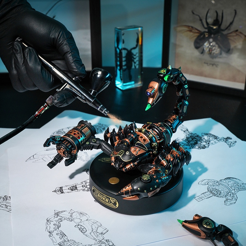 [BẢN QUỐC TẾ TIẾNG ANH] Mô hình Sinh vật Cơ động học Bọ Cạp Hoàng Đế Emperor Scorpion MI04 Robotime