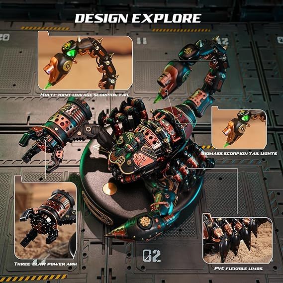 [BẢN QUỐC TẾ TIẾNG ANH] Mô hình Sinh vật Cơ động học Bọ Cạp Hoàng Đế Emperor Scorpion MI04 Robotime