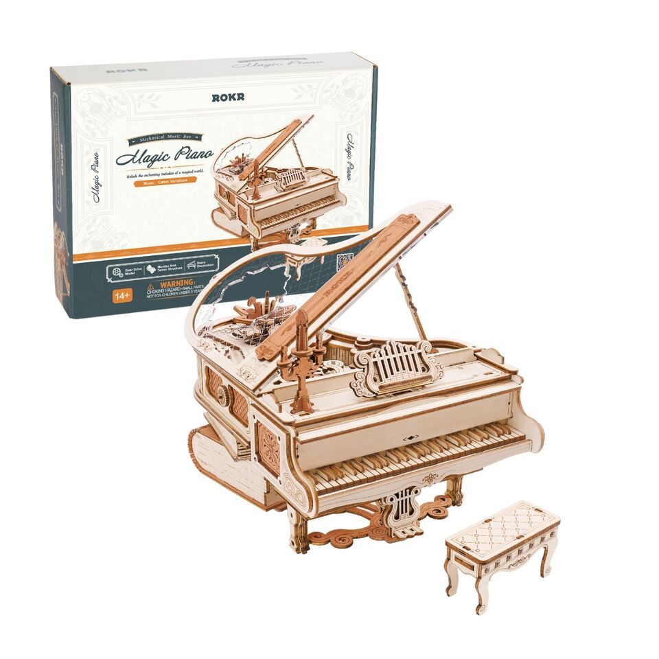 [BẢN QUỐC TẾ TIẾNG ANH] Mô hình Hộp nhạc Magic Piano AMK81 Music Box Robotime