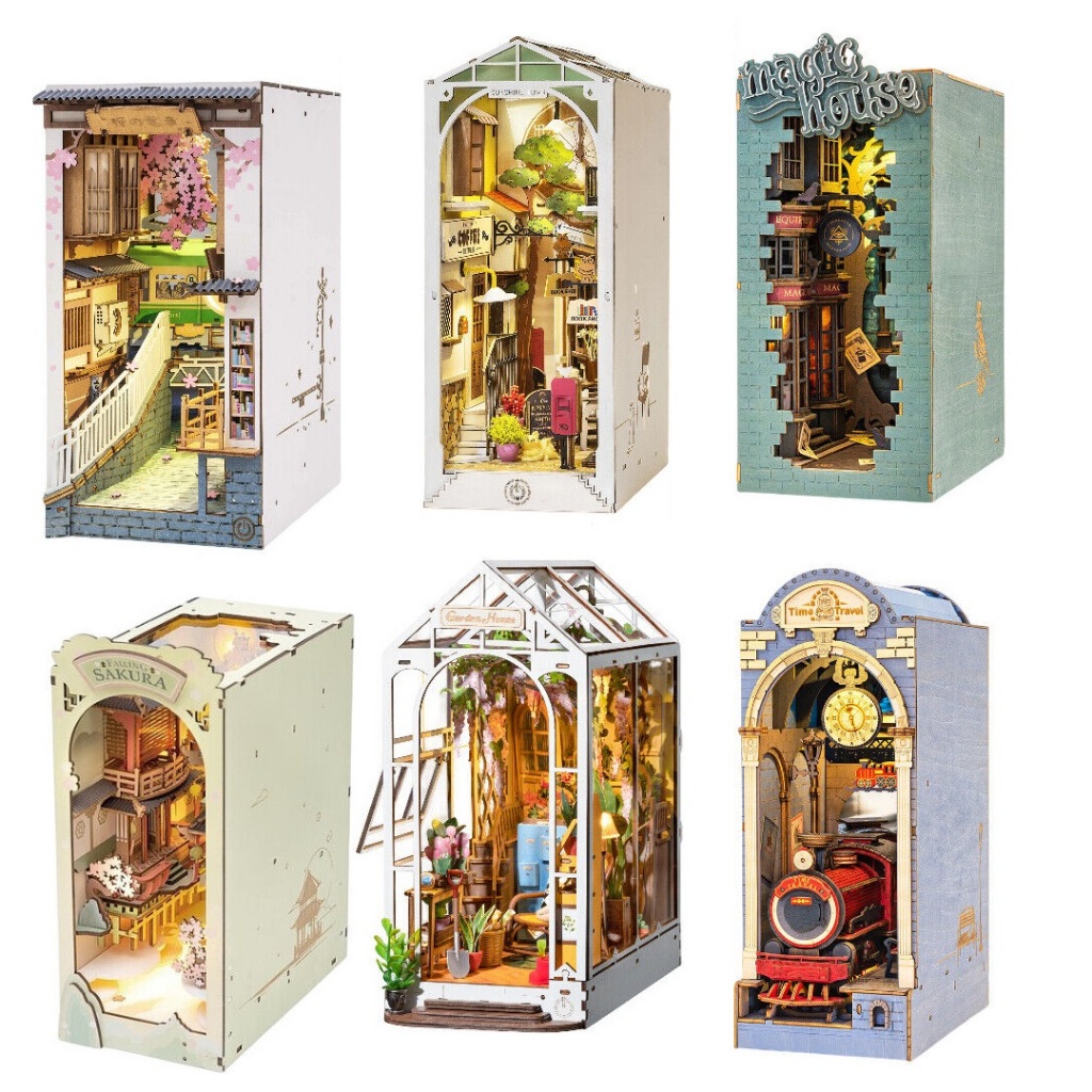 [BẢN QUỐC TẾ TIẾNG ANH] Mô hình nhà DIY Doll House Stories in Books TGB01 - TGB06 Book Nook Robotime Floral Corner