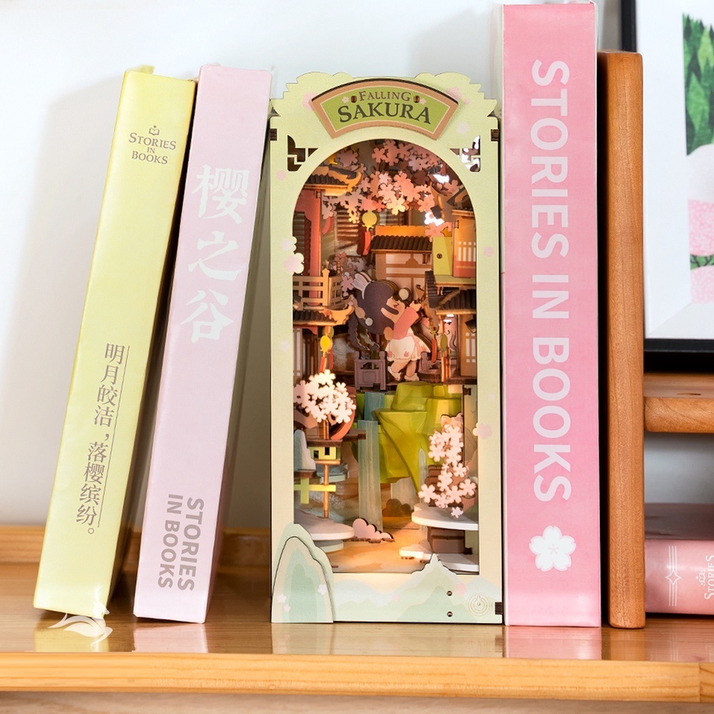 [BẢN QUỐC TẾ TIẾNG ANH] Mô hình nhà DIY Doll House Stories in Books TGB01 - TGB06 Book Nook Robotime Floral Corner