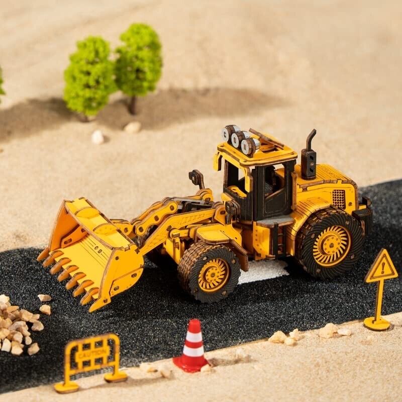 [BẢN QUỐC TẾ TIẾNG ANH] Mô hình Xe Công trình Engineering Vehicle Model Robotime TG509K Bulldozer