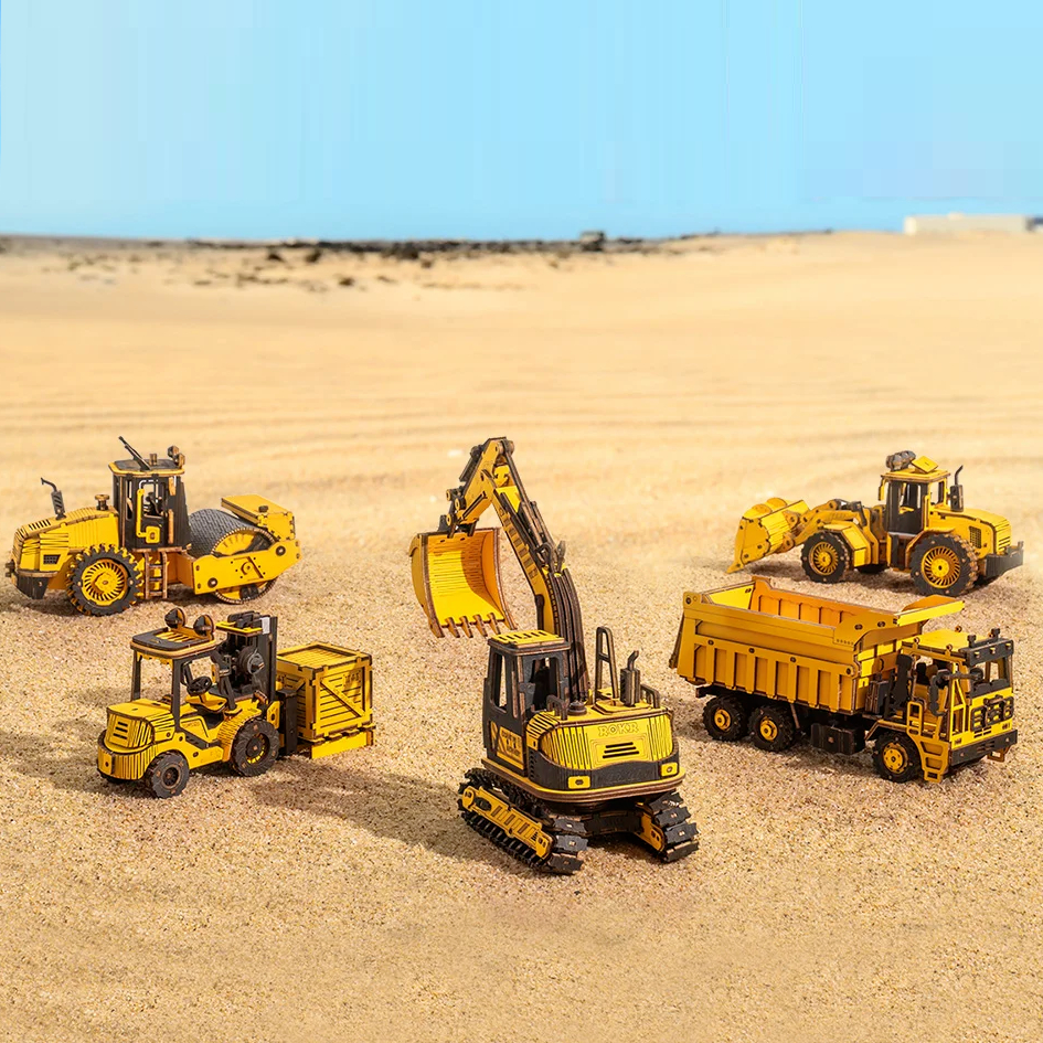 [BẢN QUỐC TẾ TIẾNG ANH] Mô hình Xe Công trình Engineering Vehicle Model Robotime TG509K Bulldozer