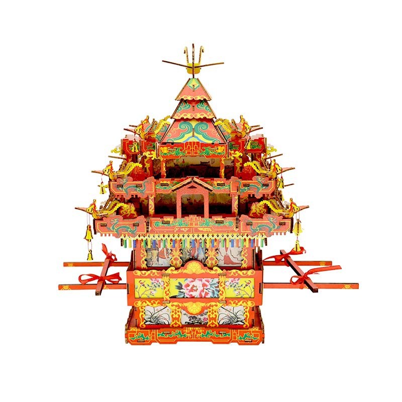 Đồ chơi lắp ghép gỗ 3D Mô hình Kiệu Hoa Cô Dâu Bridal Sedan Chair HG-J018