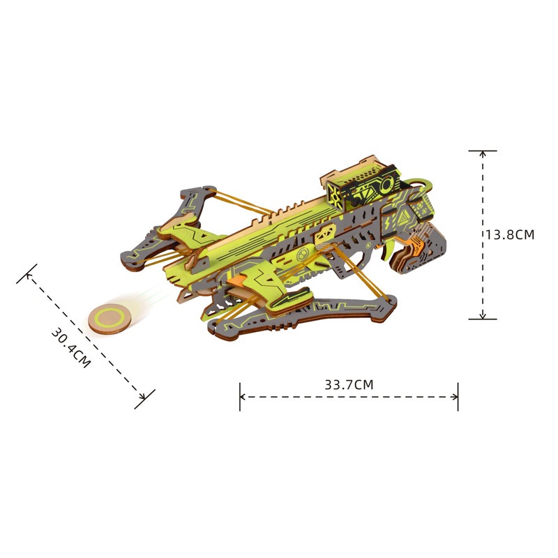 Đồ chơi lắp ghép gỗ 3D Mô hình Earth Impact Crossbow HC05 Laser
