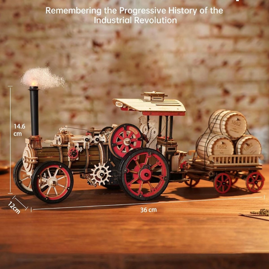[BẢN QUỐC TẾ TIẾNG ANH] Mô hình Động cơ Hơi nước Steam Engine Mechanical LKA01 Robotime