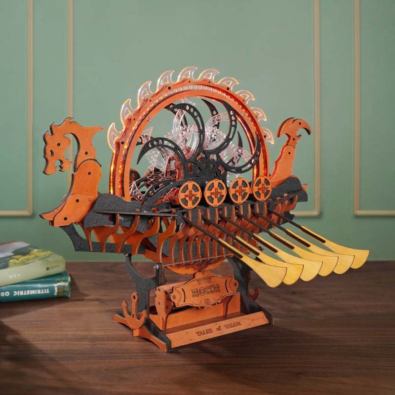 [BẢN QUỐC TẾ TIẾNG ANH] Mô hình Cơ động học Viking Dragon Ship LK802 Robotime