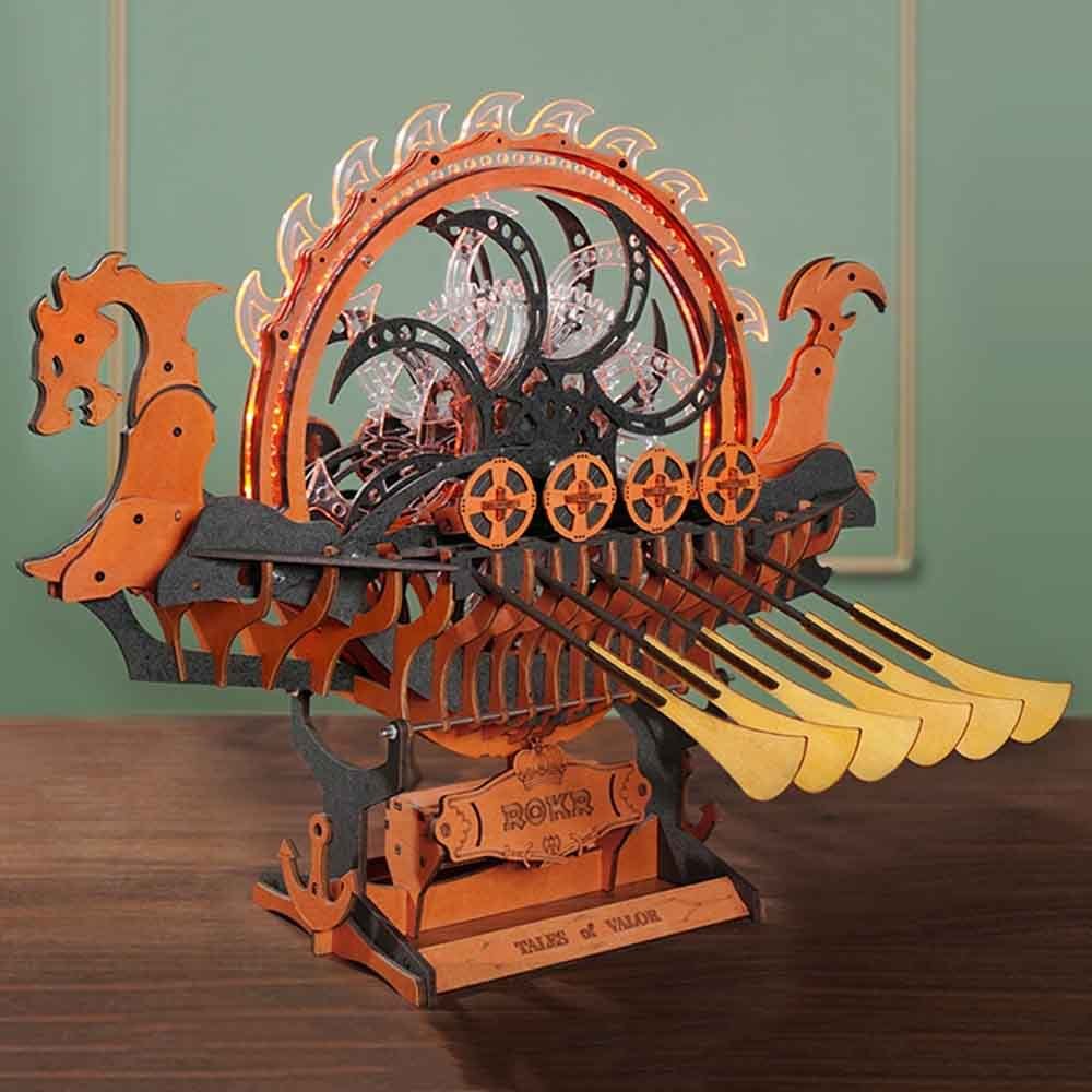 [BẢN QUỐC TẾ TIẾNG ANH] Mô hình Cơ động học Viking Dragon Ship LK802 Robotime