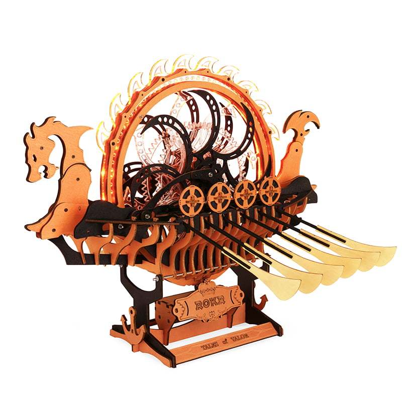 [BẢN QUỐC TẾ TIẾNG ANH] Mô hình Cơ động học Viking Dragon Ship LK802 Robotime