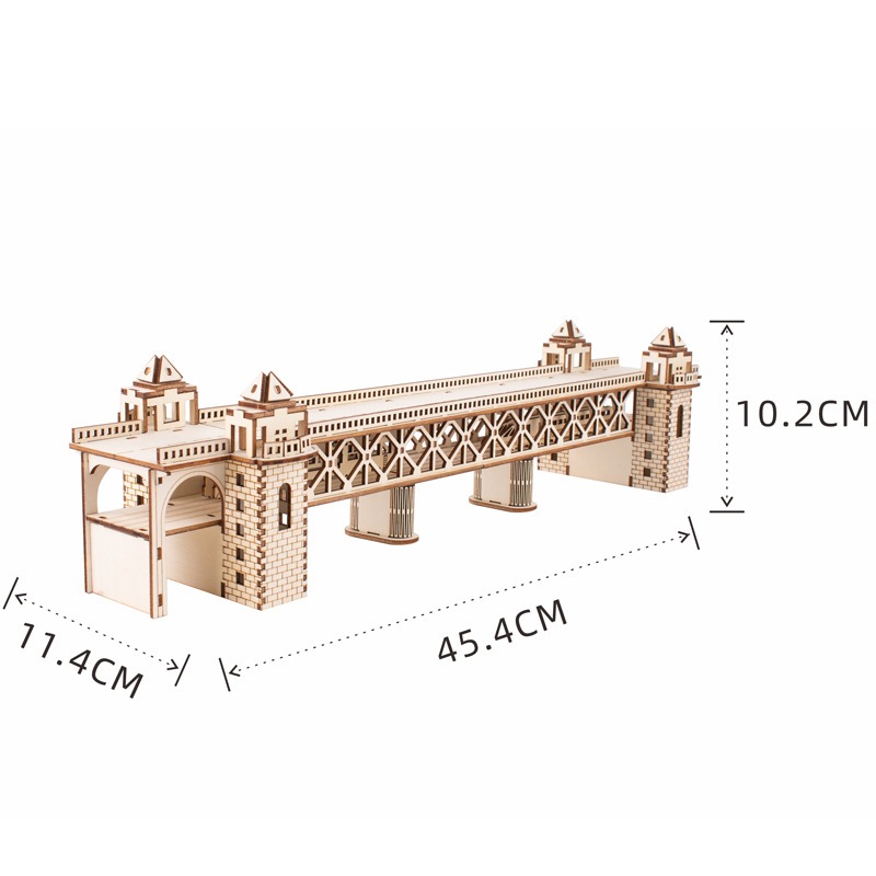 Đồ chơi lắp ghép gỗ 3D Mô hình Cầu sông Dương Tử HF13 Laser