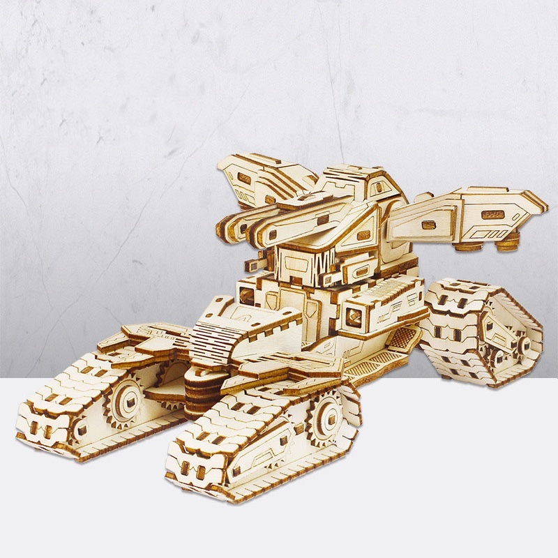 Đồ chơi lắp ghép gỗ 3D Mô hình Angel Tank Laser