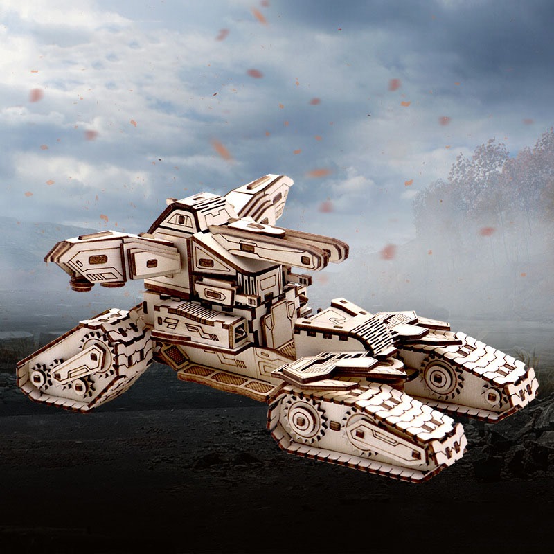Đồ chơi lắp ghép gỗ 3D Mô hình Angel Tank Laser