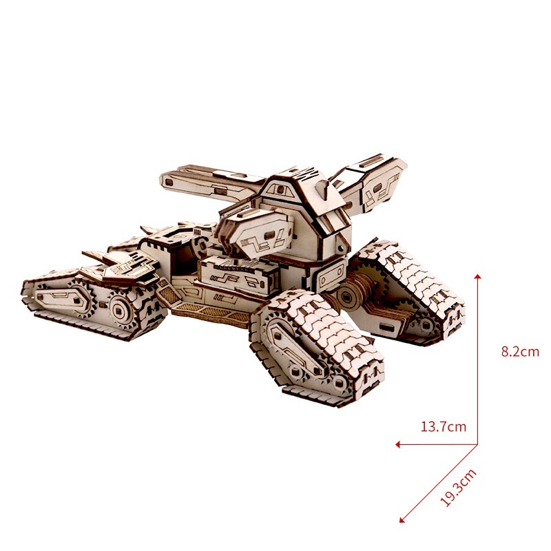 Đồ chơi lắp ghép gỗ 3D Mô hình Angel Tank Laser