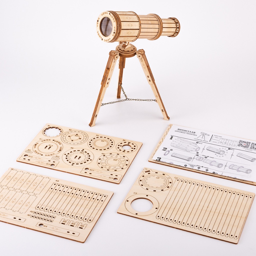 Đồ chơi lắp ghép gỗ 3D Mô hình Kính Thiên Văn Telescope H1001