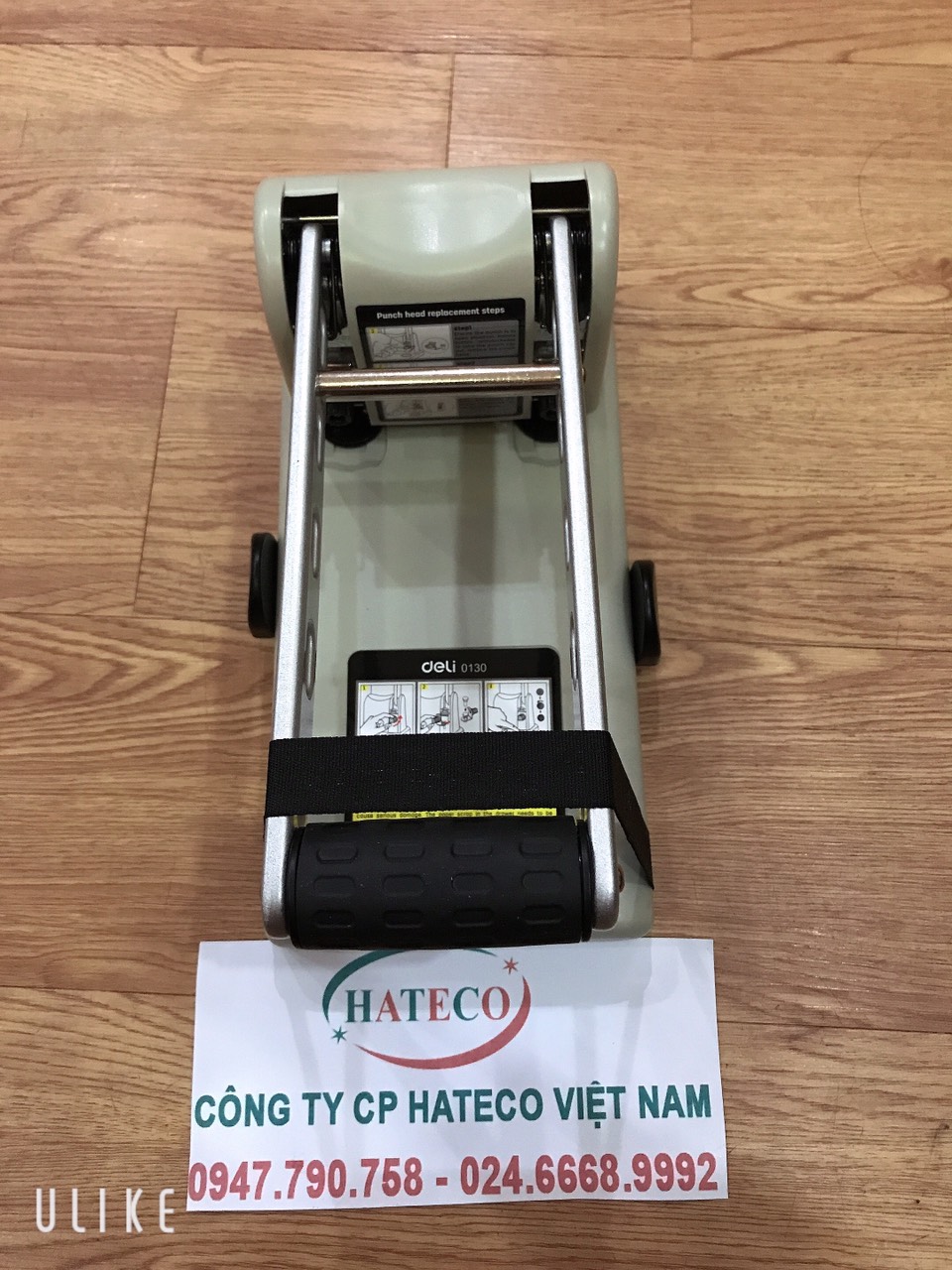MÁY ĐỤC LỖ 100 TỜ DELI 0130( ĐỤC LỖ 0130 DELI) HÀNG CHÍNH HÃNG DẬP 2 LỖ 0130