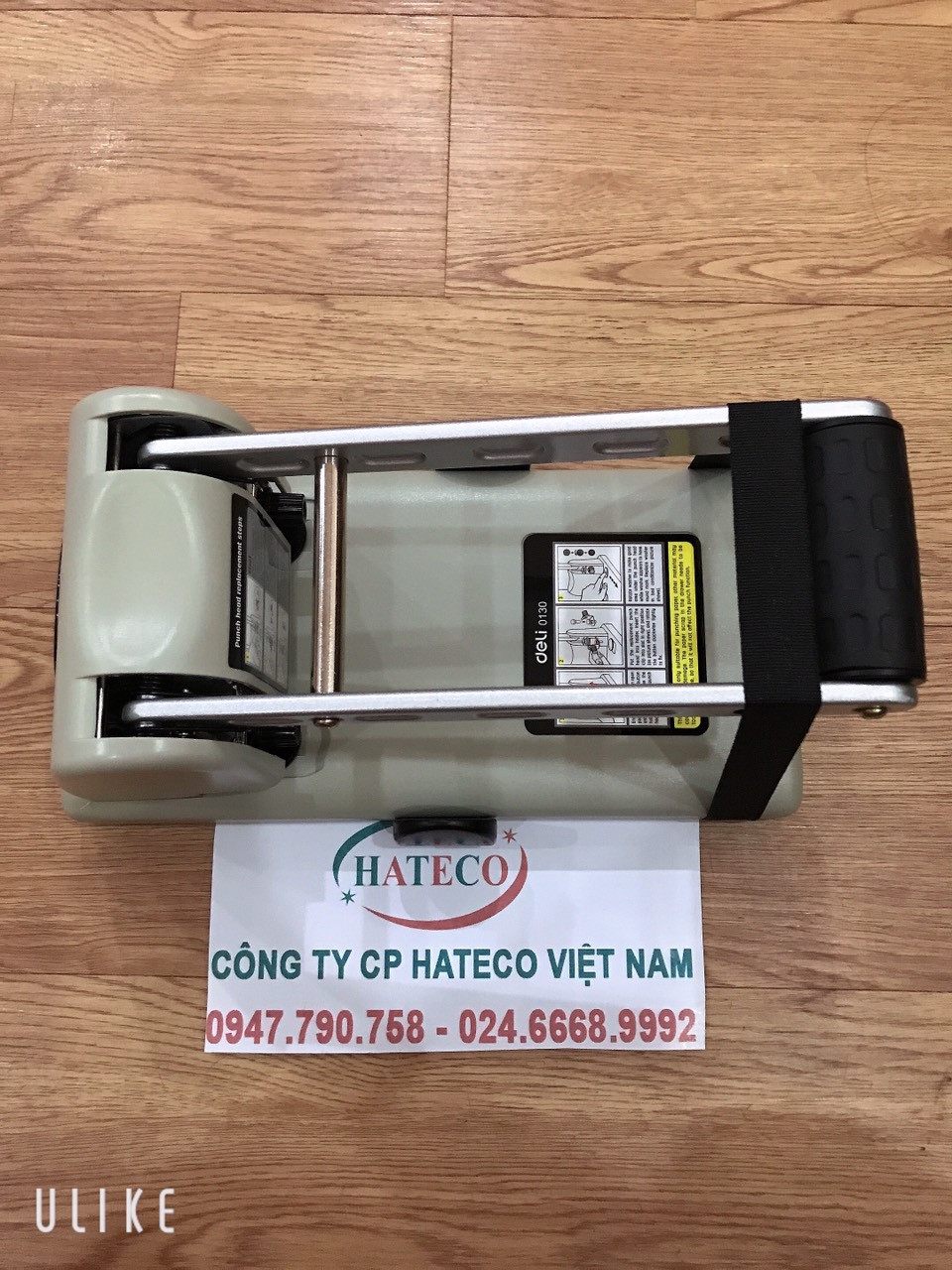 MÁY ĐỤC LỖ 100 TỜ DELI 0130( ĐỤC LỖ 0130 DELI) HÀNG CHÍNH HÃNG DẬP 2 LỖ 0130