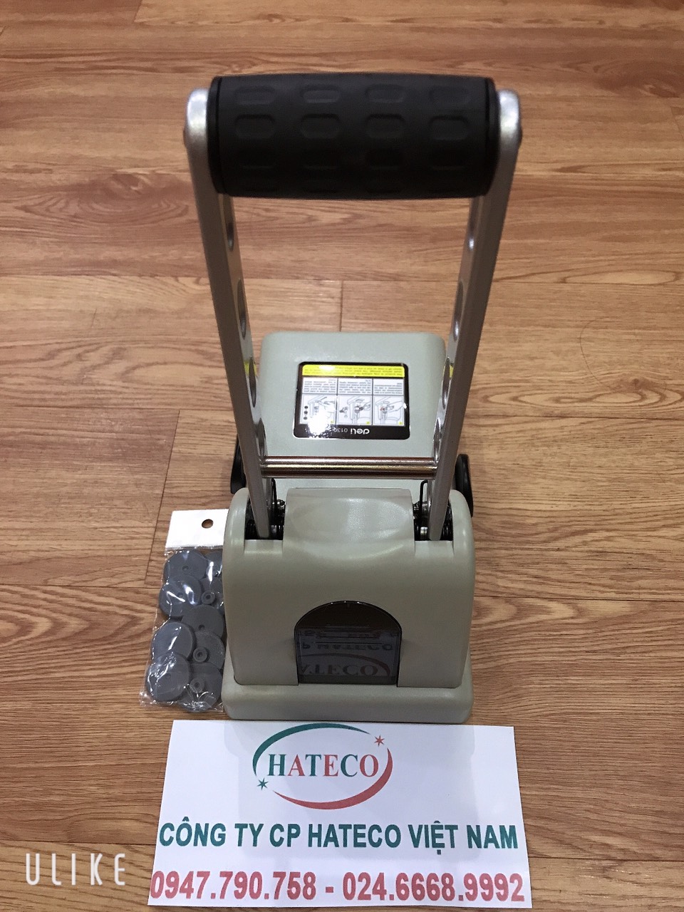 MÁY ĐỤC LỖ 100 TỜ DELI 0130( ĐỤC LỖ 0130 DELI) HÀNG CHÍNH HÃNG DẬP 2 LỖ 0130