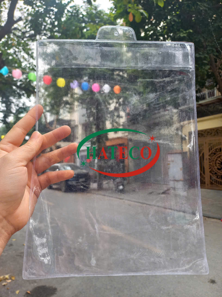 Túi nhựa dẻo PVC có móc treo khổ A4/A5/A6 - Túi nhựa trong suốt
