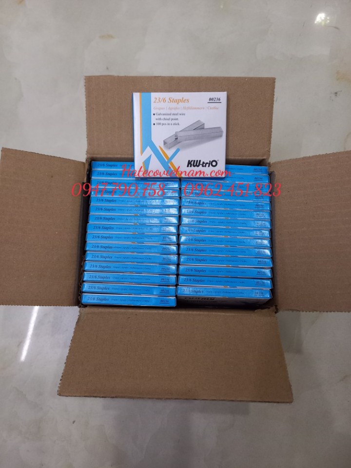 Đạn ghim KW-TriO 23/6 (35 tờ), HÀNG CHÍNH HÃNG