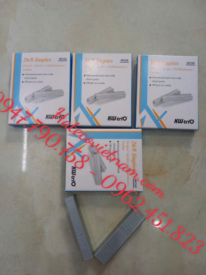 Đạn ghim KW-TriO 26/8, kim bấm 26/8 - 00268 (60/240) (HÀNG CHÍNH HÃNG)